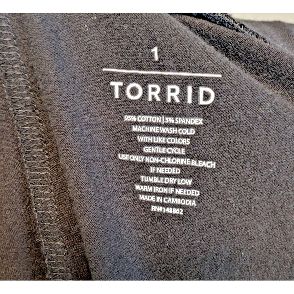 Torrid Capris Black leggings Size 1X - Picture 3 of 4